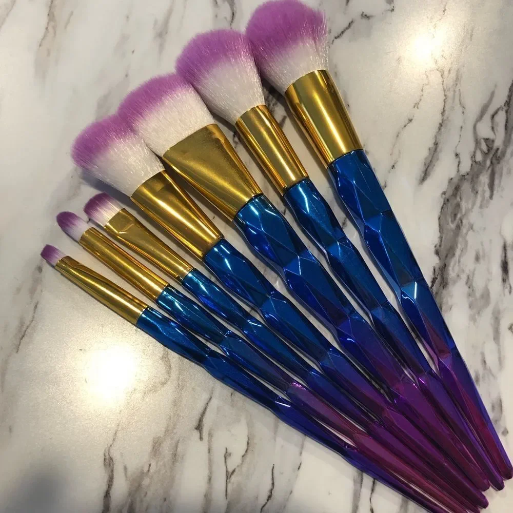 Diamond Ombré Makeup Brushes - 7 Piece Set